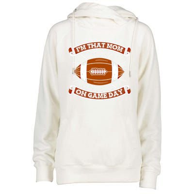 American Football Mother Player Footballer Gift Football Mom Gift Womens Funnel Neck Pullover Hood