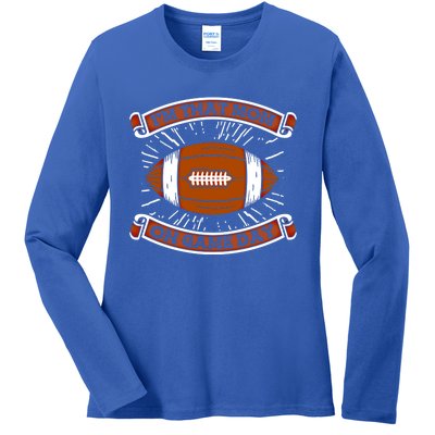 American Football Mother Player Footballer Gift Football Mom Gift Ladies Long Sleeve Shirt