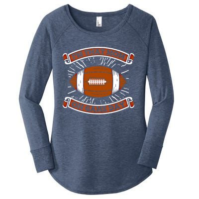 American Football Mother Player Footballer Gift Football Mom Gift Women's Perfect Tri Tunic Long Sleeve Shirt