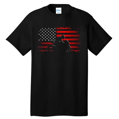 American Flag Motorcycle Apparel Motorcycle Tall T-Shirt