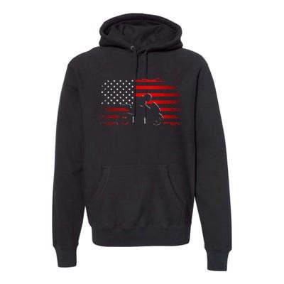 American Flag Motorcycle Apparel Motorcycle Premium Hoodie