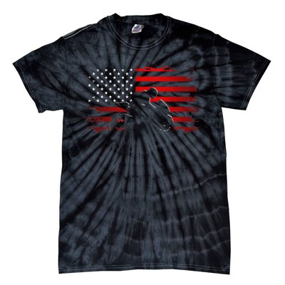 American Flag Motorcycle Apparel Motorcycle Tie-Dye T-Shirt