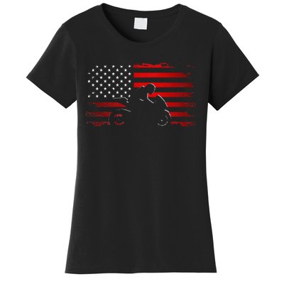 American Flag Motorcycle Apparel Motorcycle Women's T-Shirt