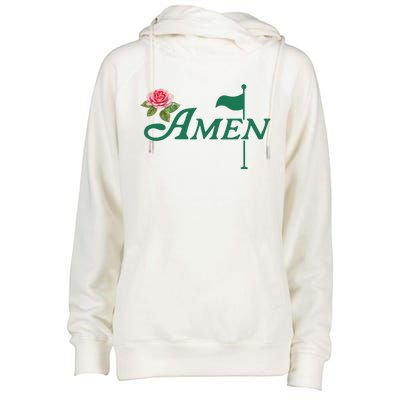 Amen Floral Master Golfer Golf Lover Golf Flower Womens Funnel Neck Pullover Hood