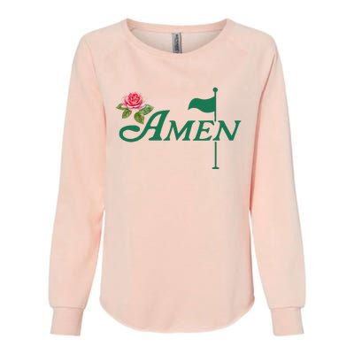 Amen Floral Master Golfer Golf Lover Golf Flower Womens California Wash Sweatshirt