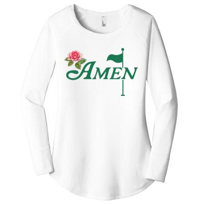 Amen Floral Master Golfer Golf Lover Golf Flower Women's Perfect Tri Tunic Long Sleeve Shirt