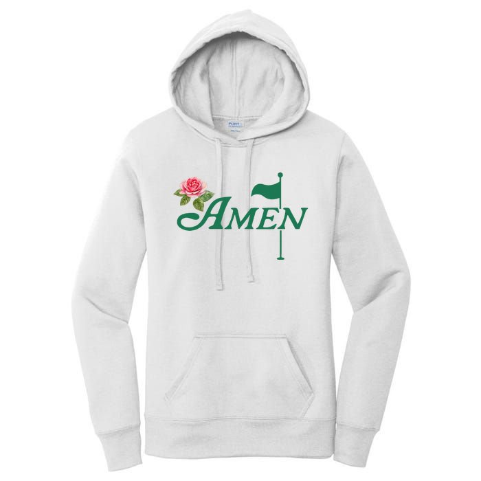 Amen Floral Master Golfer Golf Lover Golf Flower Women's Pullover Hoodie