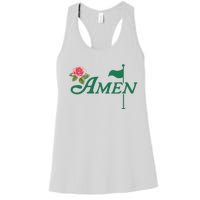 Amen Floral Master Golfer Golf Lover Golf Flower Women's Racerback Tank