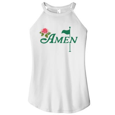 Amen Floral Master Golfer Golf Lover Golf Flower Women's Perfect Tri Rocker Tank