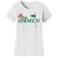 Amen Floral Master Golfer Golf Lover Golf Flower Women's T-Shirt