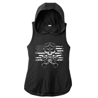 American Flag Motorcycle Apparel Motorcycle Ladies PosiCharge Tri-Blend Wicking Draft Hoodie Tank