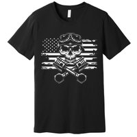 American Flag Motorcycle Apparel Motorcycle Premium T-Shirt