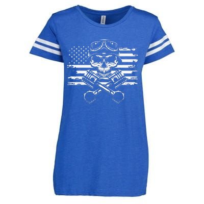 American Flag Motorcycle Apparel Motorcycle Enza Ladies Jersey Football T-Shirt