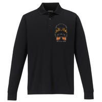 American Football Mom Leopard Bun Family Matching Mama Performance Long Sleeve Polo