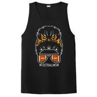 American Football Mom Leopard Bun Family Matching Mama PosiCharge Competitor Tank