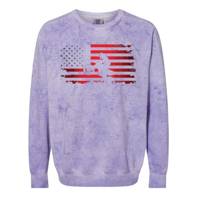 American Flag Motocross Apparel Motocross Dirt Bike Colorblast Crewneck Sweatshirt