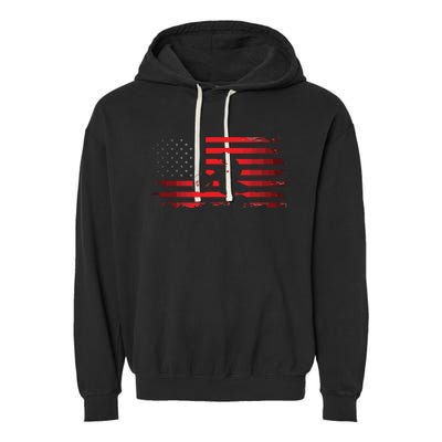 American Flag Motocross Apparel Motocross Dirt Bike Garment-Dyed Fleece Hoodie