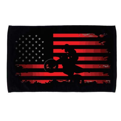 American Flag Motocross Apparel Motocross Dirt Bike Microfiber Hand Towel