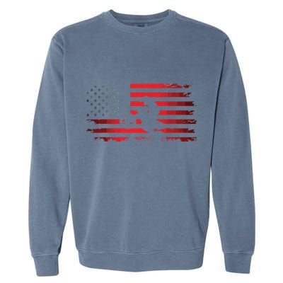 American Flag Motocross Apparel Motocross Dirt Bike Garment-Dyed Sweatshirt