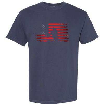 American Flag Motocross Apparel Motocross Dirt Bike Garment-Dyed Heavyweight T-Shirt