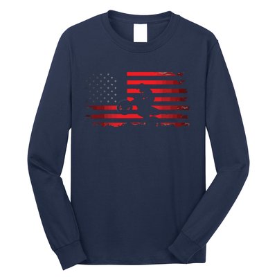 American Flag Motocross Apparel Motocross Dirt Bike Long Sleeve Shirt