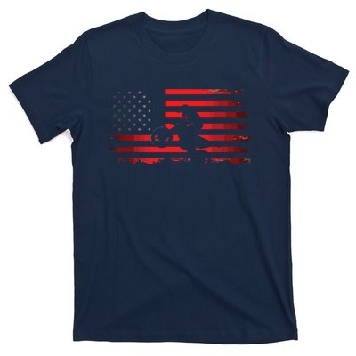 American Flag Motocross Apparel Motocross Dirt Bike T-Shirt