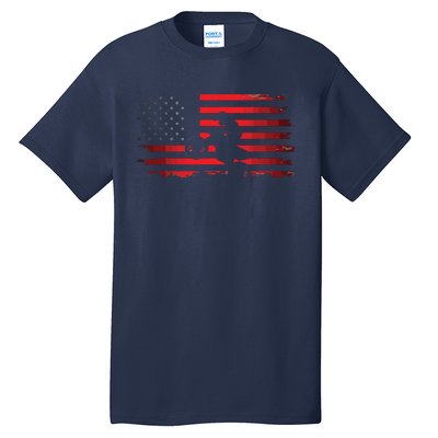 American Flag Motocross Apparel Motocross Dirt Bike Tall T-Shirt