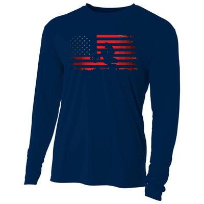 American Flag Motocross Apparel Motocross Dirt Bike Cooling Performance Long Sleeve Crew