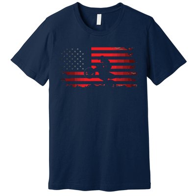 American Flag Motocross Apparel Motocross Dirt Bike Premium T-Shirt