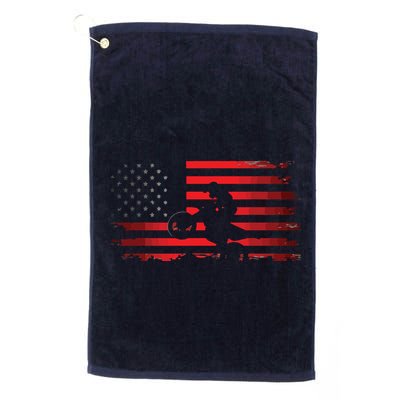American Flag Motocross Apparel Motocross Dirt Bike Golf Towel