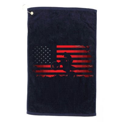 American Flag Motocross Apparel Motocross Dirt Bike Platinum Collection Golf Towel