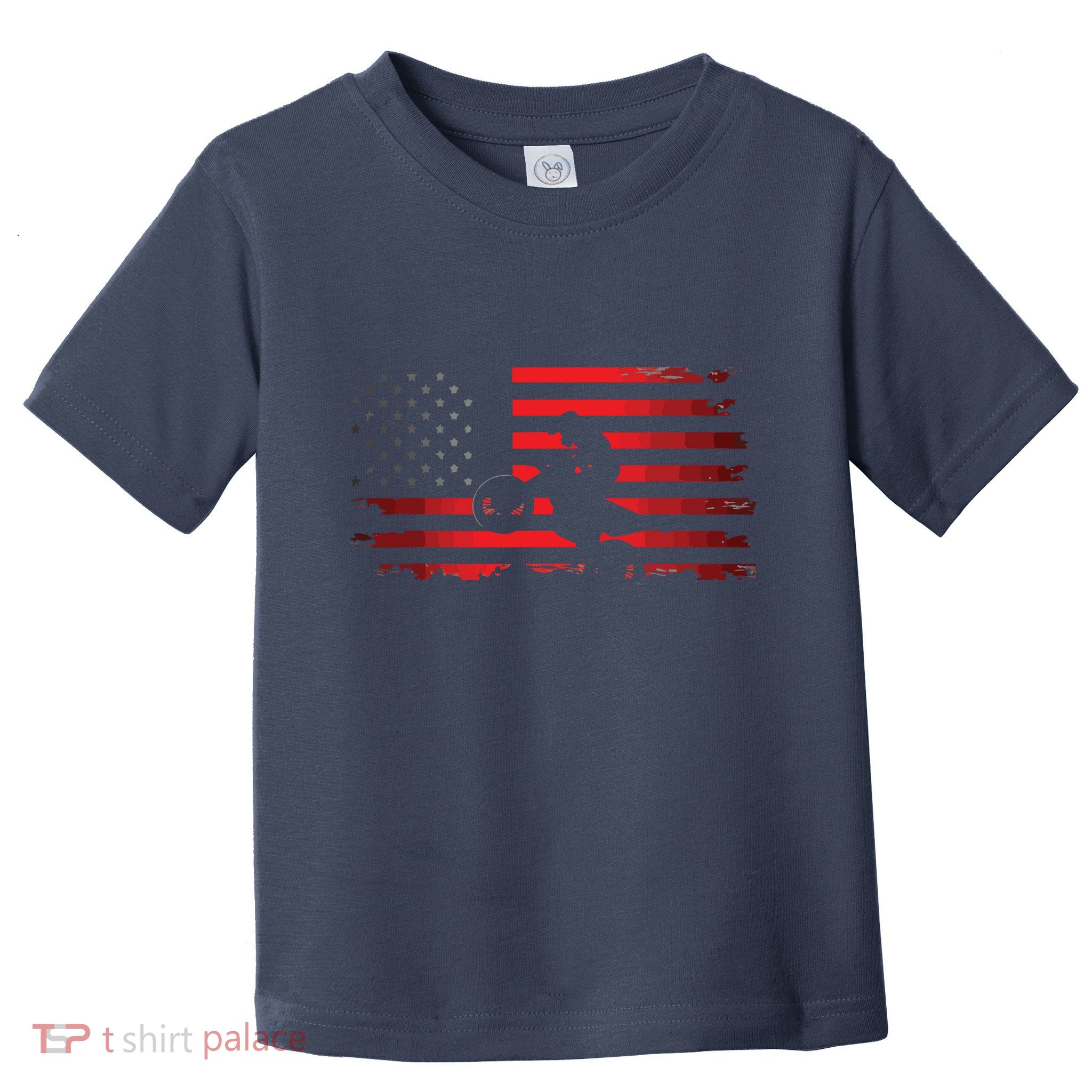 American Flag Motocross Apparel Motocross Dirt Bike Toddler T-Shirt