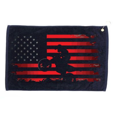 American Flag Motocross Apparel Motocross Dirt Bike Grommeted Golf Towel