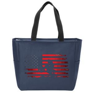 American Flag Motocross Apparel Motocross Dirt Bike Zip Tote Bag