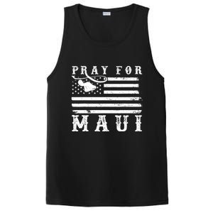 American Flag Maui Hawaii Strong Pray For Maui PosiCharge Competitor Tank