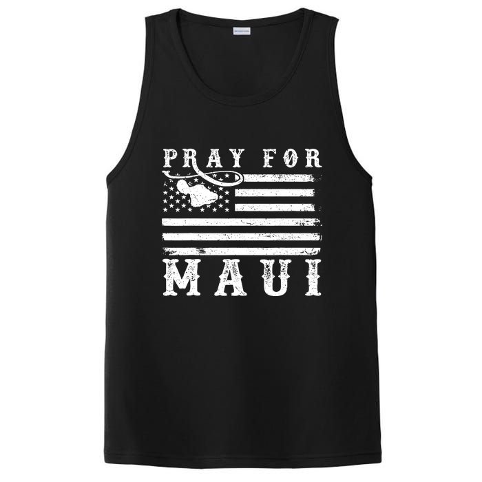 American Flag Maui Hawaii Strong Pray For Maui PosiCharge Competitor Tank