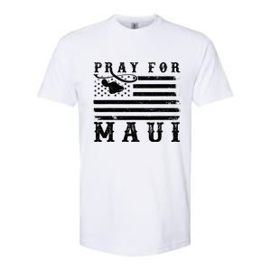 American Flag Maui Hawaii Strong Pray For Maui Softstyle CVC T-Shirt