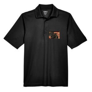 American Flag Motorcycle Apparel Biker Motorcycle Men's Origin Performance Pique Polo