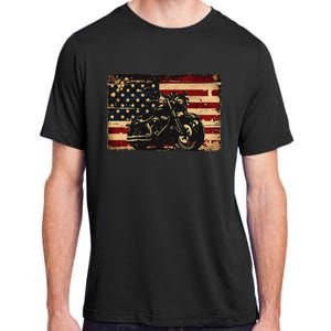 American Flag Motorcycle Apparel Biker Motorcycle Adult ChromaSoft Performance T-Shirt