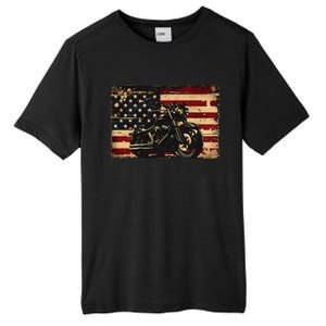 American Flag Motorcycle Apparel Biker Motorcycle Tall Fusion ChromaSoft Performance T-Shirt