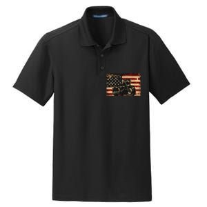 American Flag Motorcycle Apparel Biker Motorcycle Dry Zone Grid Polo