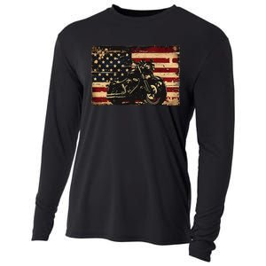 American Flag Motorcycle Apparel Biker Motorcycle Cooling Performance Long Sleeve Crew