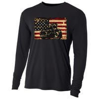 American Flag Motorcycle Apparel Biker Motorcycle Cooling Performance Long Sleeve Crew