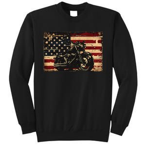 American Flag Motorcycle Apparel Biker Motorcycle Tall Sweatshirt