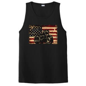 American Flag Motorcycle Apparel Biker Motorcycle PosiCharge Competitor Tank