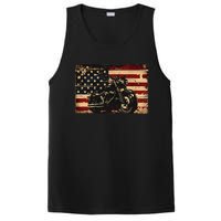 American Flag Motorcycle Apparel Biker Motorcycle PosiCharge Competitor Tank