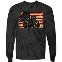 American Flag Motorcycle Apparel Biker Motorcycle Tie-Dye Long Sleeve Shirt