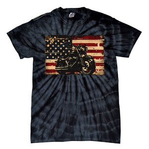 American Flag Motorcycle Apparel Biker Motorcycle Tie-Dye T-Shirt