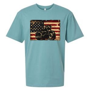 American Flag Motorcycle Apparel Biker Motorcycle Sueded Cloud Jersey T-Shirt