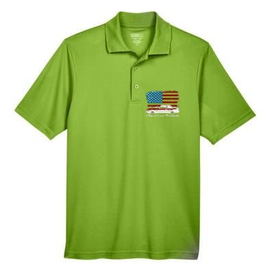 American Foxbody Muscle Car 5 0l Car Enthusiast Flag Gift Men's Origin Performance Pique Polo